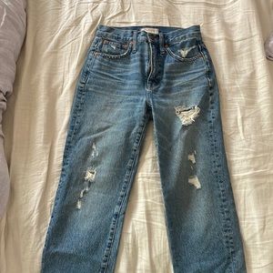 madewell classic straight jean 24